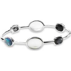 Ippolita Rock Candy Six-Stone Bangle Bracelet - Silver/White/Onyx/Hematite