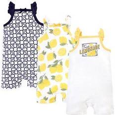 Organic/Recycled Materials Playsuits Touched By Nature Baby Girl's Rompers 3-pack - Lemon Tree