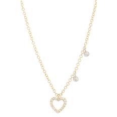 Meira T 14K Yellow Gold Diamond Heart Pendant Necklace