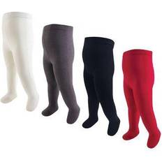 Organic/Recycled Materials Pantyhose Touched By Nature Baby Girl's Tights 4-pack - Red/Cream