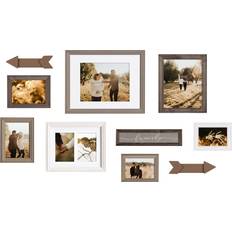 Kate & Laurel 10pc Bordeaux Frame Industrial Farmhouse Finishes Box Set Photo Frame 10pcs
