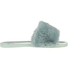 Faux Fur - Women Slides Journee Collection Dusk - Green