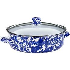 Cookware Golden Rabbit Cobalt Swirl with lid 4.73 L 26.035 cm