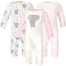 Organic/Recycled Materials Jumpsuits Touched By Nature Baby Girl's Coveralls - Girl Elephant