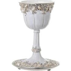 Alba Jeweled Enamel Kiddush Cup & Tray Kitchenware