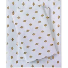 Intelligent Design Metallic Dot Bed Sheet White, Gold