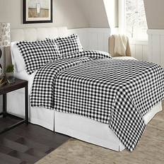 Pointehaven 175 GSM Buffalo Plaid Duvet Cover Black, White (243.84x233.68cm)