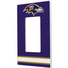 Strategic Printing Baltimore Ravens Stripe Single Rocker Light Switch Plate