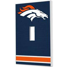 Strategic Printing Denver Broncos Stripe Single Toggle Light Switch Plate