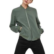 Vero Moda Vêtements d'extérieur Vero Moda Veste Bombers Anti-Froid Col Rond Manches Longues - Vert