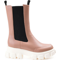 Polyurethane Chelsea Boots Journee Collection Vista - Rose