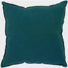 Linen Pillows Saro Lifestyle Fringed Complete Decoration Pillows Green (50.8x50.8cm)