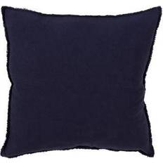 Linen Pillows Saro Lifestyle Fringed Complete Decoration Pillows Blue (50.8x50.8cm)