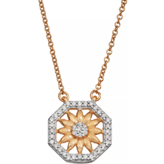 Sunflower Pendant Necklace - Gold/Silver/Diamonds