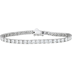 Charles & Colvard Lab-Created Moissanite Tennis Bracelet - White Gold/Transparent