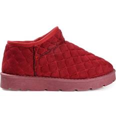 Faux Leather Slippers Journee Collection Tazara - Red