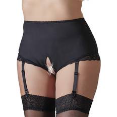 Cottelli Collection Crotchless Briefs with Suspender Straps