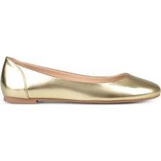 Faux Leather Ballerinas Journee Collection Kavn - Gold