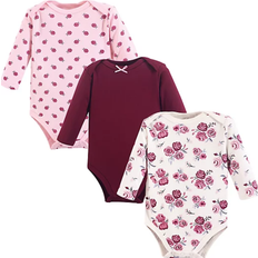 Hudson Long Sleeve Bodysuits 3-pack - Rose