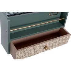 Dkd Home Decor Multifunktionel organizer Mint Grøn Polypropylen (PP) Træ MDF (2 pcs) (30 x 9 x 17 cm) Kasse & Kurv