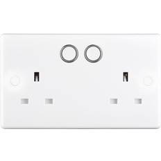 BG Home Automation 2G White Switch Socket