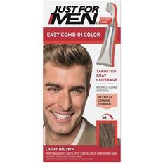 Hair Products Just For Men Easy Comb-In Haircolor, Light Brown A-25 False