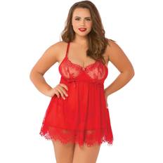 Sets Seven til Midnight High Bed of Roses Babydoll-Set Plus Size Rot