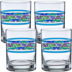 Culver Frank Lloyd Wright Saguaro Flower Double Old Fashioned Drink Glass 41.403cl 4pcs