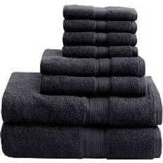 Black Towels Madison Park Signature 8-pack Towel Black