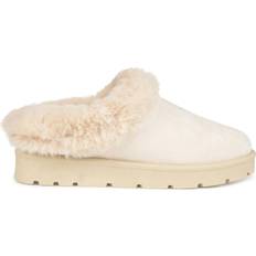 Faux Fur - Women Outdoor Slippers Journee Collection Whisp - Ivory