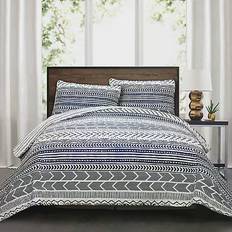 233.68 cm Täcken Lush Decor Hygge Geo Quilts Blue (233.68x)