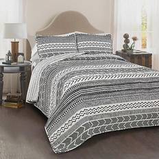 233.68 cm Täcken Lush Decor Hygge Geo Quilts Black (233.68x223.52cm)