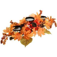 Orange Candle Holders National Tree Company Harvest Maple Leaf Candle Holder 12.7cm