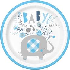 Vauva Lautaset, Kupit ja Aterimet Unique Party Disposable Plates Elephant Baby 8pcs