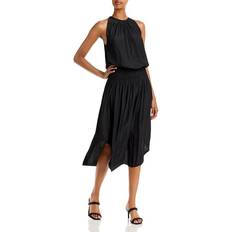 Ramy Brook Audrey Smocked Midi Dress - Black