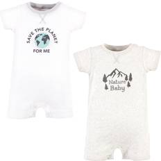 9-12M Playsuits Touched By Nature Organic Cotton Rompers 2-pack - Nature Baby (10162383)