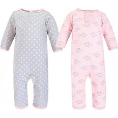 Hudson Premium Quilted Coveralls 2-pack - Pink/Gray Elephant (10119040)