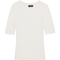 Theory Leenda Scoop Neck Sweater - New Ivory