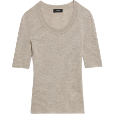 Theory Leenda Scoop Neck Sweater - Classic Khaki