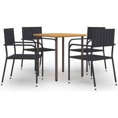 vidaXL À Díner Jardin 5 pcs Table et Chaises de de Ensemble repas de patio, 1 Table incluse 4 Chaises