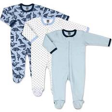 The Peanutshell Dinos and Dots Footies - Blue