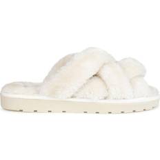 Faux Fur - Women Slides Journee Collection Quiet - Ivory