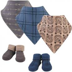 Cotton Drool Bibs Hudson Bib and Sock Set Black Bear 5-pack