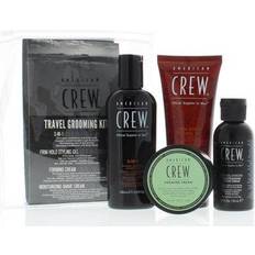 American crew firm hold American Crew Travel Grooming 4PC Kit (3-IN-1 3.3oz, Firm Hold Styling Gel 3.3oz, Forming Cream 1.75oz, Moisturizing Shave Cream 1.7oz)