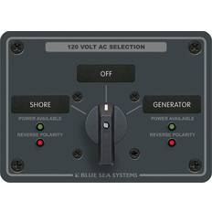 Blue Sea Systems 8367 AC Rotary Switch Panel 30A 2 Positions and Off, 2-Pole