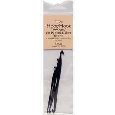 Double-Ended Ebony Crochet Hooks 3/Pkg-D4/3Mm 3" F6/4Mm 3.5" J10/6Mm 4"