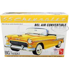 Scale Models & Model Kits Amt Skill 3 Model Kit 1955 Chevrolet Bel Air Convertible 2 in 1 Kit 1/16 Scale Model instock AMT1134