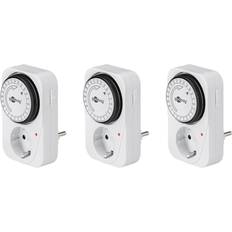 Goobay Elektrische Behuizingen Goobay Pro 3 Pcs Mechanical Timer White