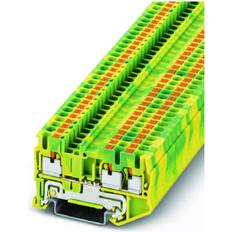Phoenix Contact Pt 2,5-Twin-Pe Terminal Block, Din Rail, 3Pos, 12Awg