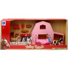 New Ray Giocattoli New Ray NEWSS-05786 Horse Barn Playset Pink